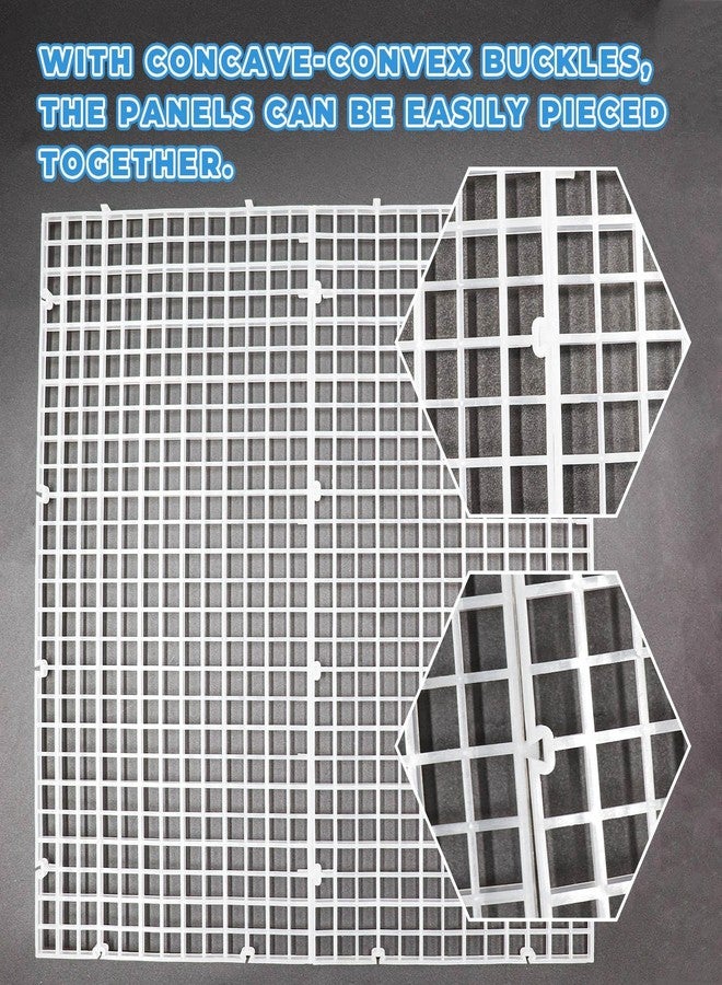 MHLLGN 8 Pack Transparent Acrylic Tank Lid with Clips, Aquarium Lid Hood, Fish Tank Top Cover, Breeder Tank Lid, Acrylic Grid Panel Fish Tank Lid, Aquarium Cover Lid - Image 4